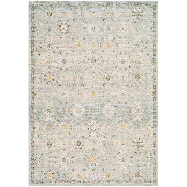 Home Decorators Collection Rosamond Gray/Blue Oriental 5 ft. x 7 ft. Indoor Area Rug