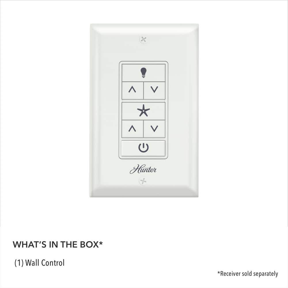 White Satin 3-Toggle Fan Wall Control with PVC Plate