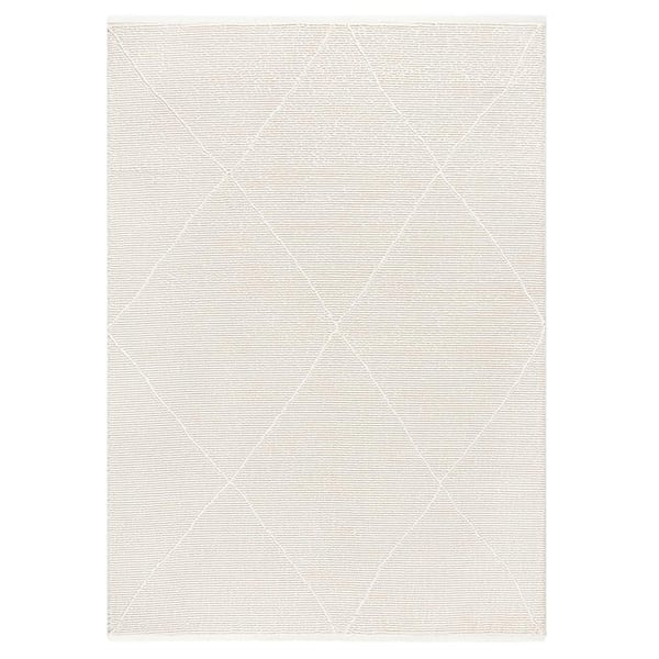 TOWN & COUNTRY LIVING Luxe Tretta Contemporary Diamonds Ivory 6 ft. x 9 ft. Area Rug