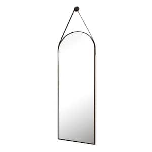 HOMLUX Arched Wall Mounted Framing Mirror 16"x48" in Black