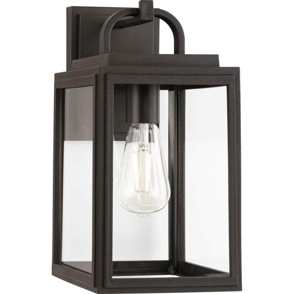 Antique Bronze 14" Outdoor Wall Sconce with Clear Glass