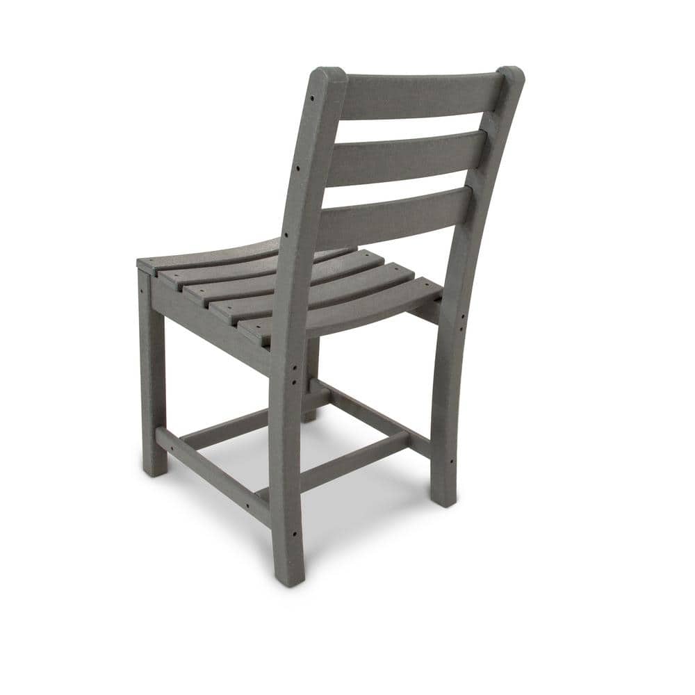 Stepping Stone Gray HDPE Armless Dining Side Chair