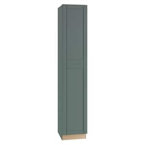 Washington 18 in. W x 24 in. D x 96 in. H Assembled Plywood Pantry Kitchen Cabinet in Verdant Green with Soft Close LH