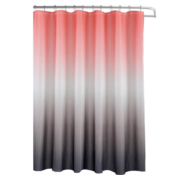 Texture Printed Shower Curtain Set, Pink And Beige Shower Curtain Ideas