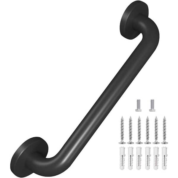 12 in. Metal Handrail Safety Grab Bar Handle for Indoor Outdoor Stairs Anti-Slip Wall Mounted Support 1 Pack