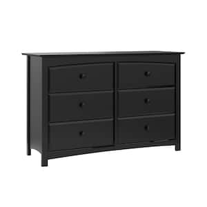 Kenton 6-Drawer Black Dresser (32.4 in. H x 50 in. W x 17.99 in. D)