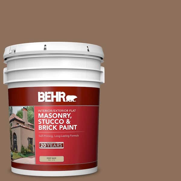 BEHR 5 gal. #N240-6 Wild Mustang Flat Interior/Exterior Masonry, Stucco and Brick Paint