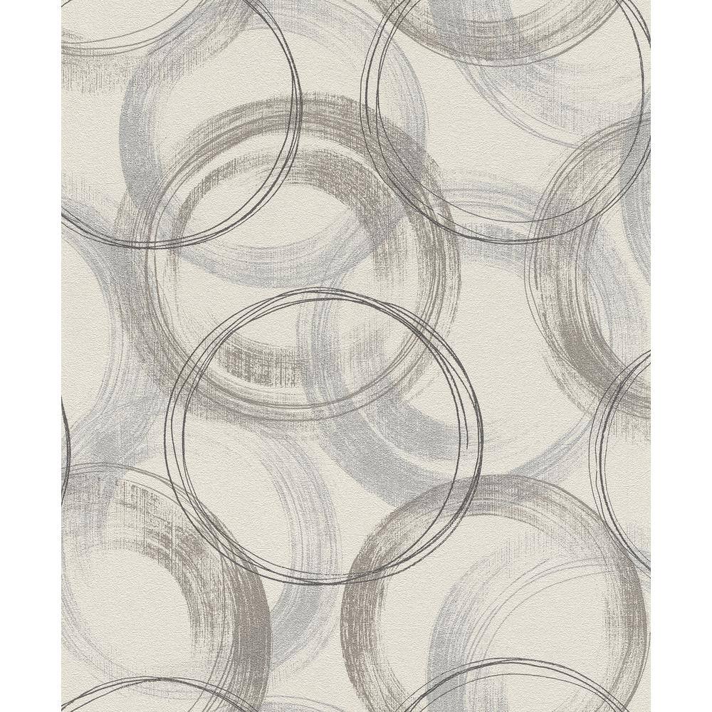 Apex Blue and White Geometric Vinyl-Coated Wallpaper