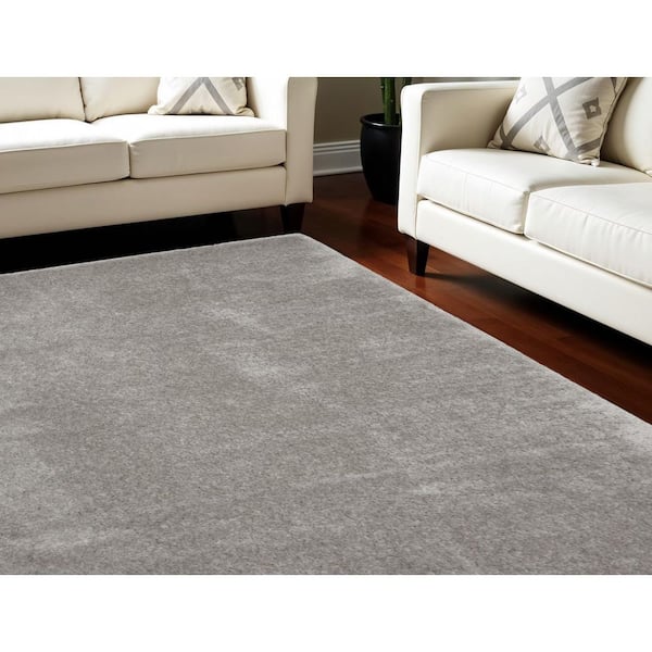 7 ft. x 9 ft. Gray Shag Area Rug