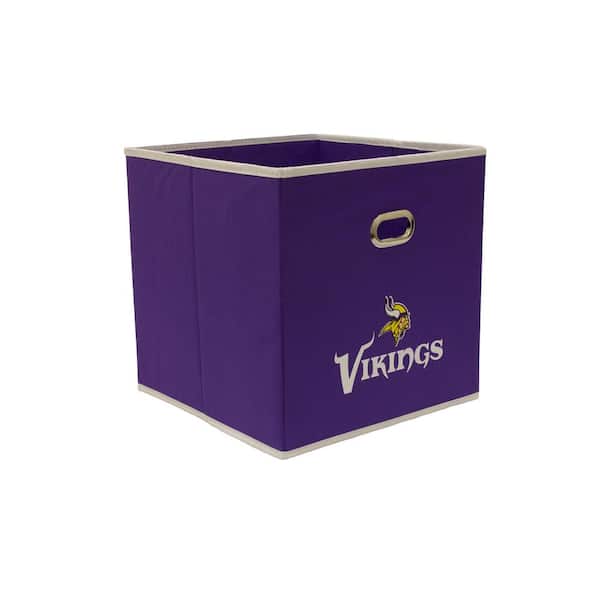MyOwnersBox Minnesota Vikings NFL Store Its 10-1/2 in. x 10-1/2 in. x 11 in. Purple Fabric Drawer