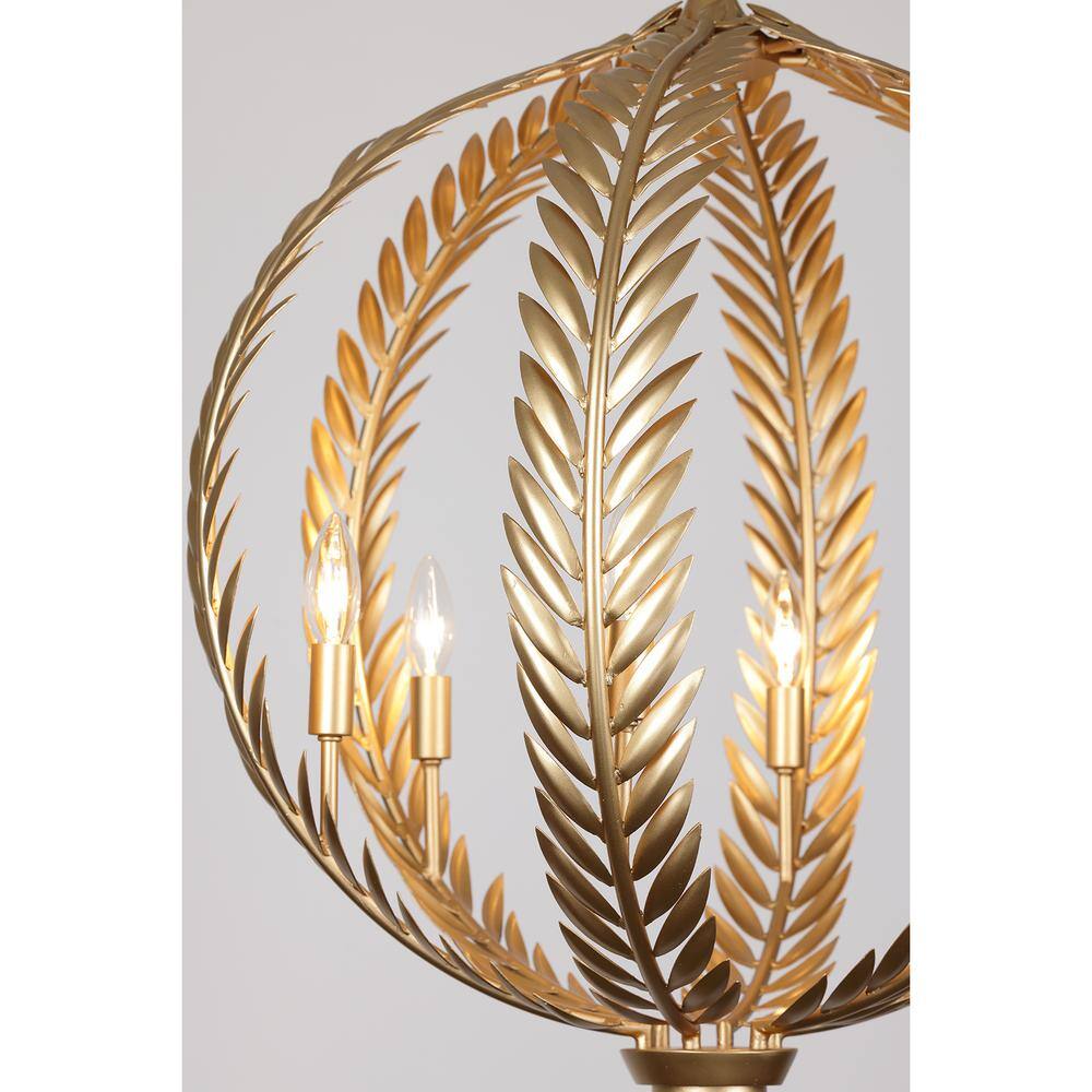 Atlas Grecian Gold 6-Light Metal Pendant