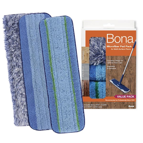 Bona Microfiber Wet/Dry Mop Refill Pad Multipack (3-Pack)