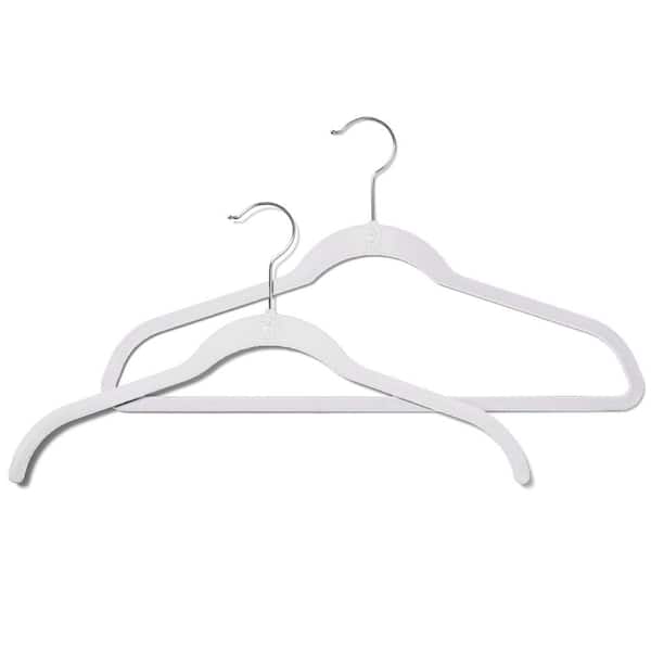 Joy Mangano White Velvet Shirt Hangers 24-Pack