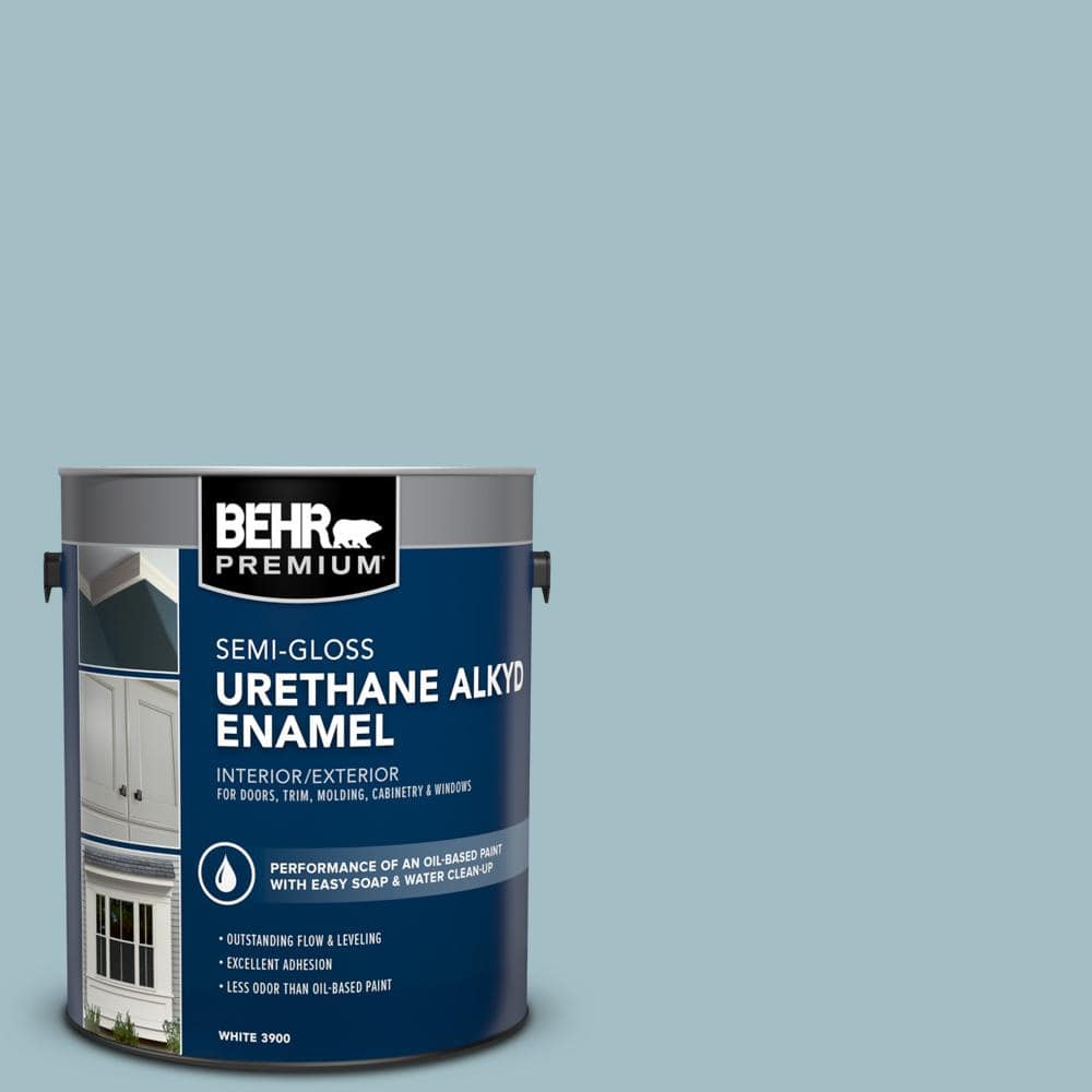 1 gal. #PPU13-11 Clear Vista Urethane Alkyd Semi-Gloss Enamel Interior/Exterior Paint -  BEHR PREMIUM, 12978901