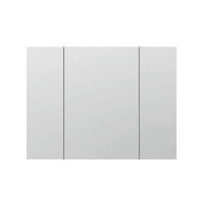 Royale 36 in. W x 30 in. H Clear Recessed/Surface Mount Medicine Cabinet with Mirror and Tri-View Doors