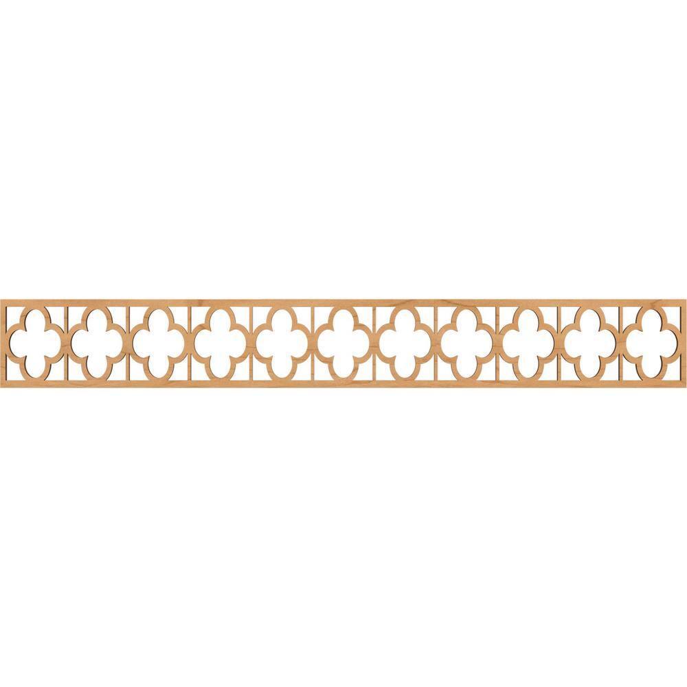 Maple Millwork Ekena Millwork Woodall Fretwork 0.25 in. D x 46.5 in. W x 6 in. L Maple ...