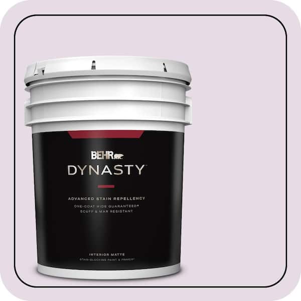 BEHR DYNASTY 5 gal. #M100-1A Not Quite Purple Matte Interior Stain-Blocking Paint & Primer