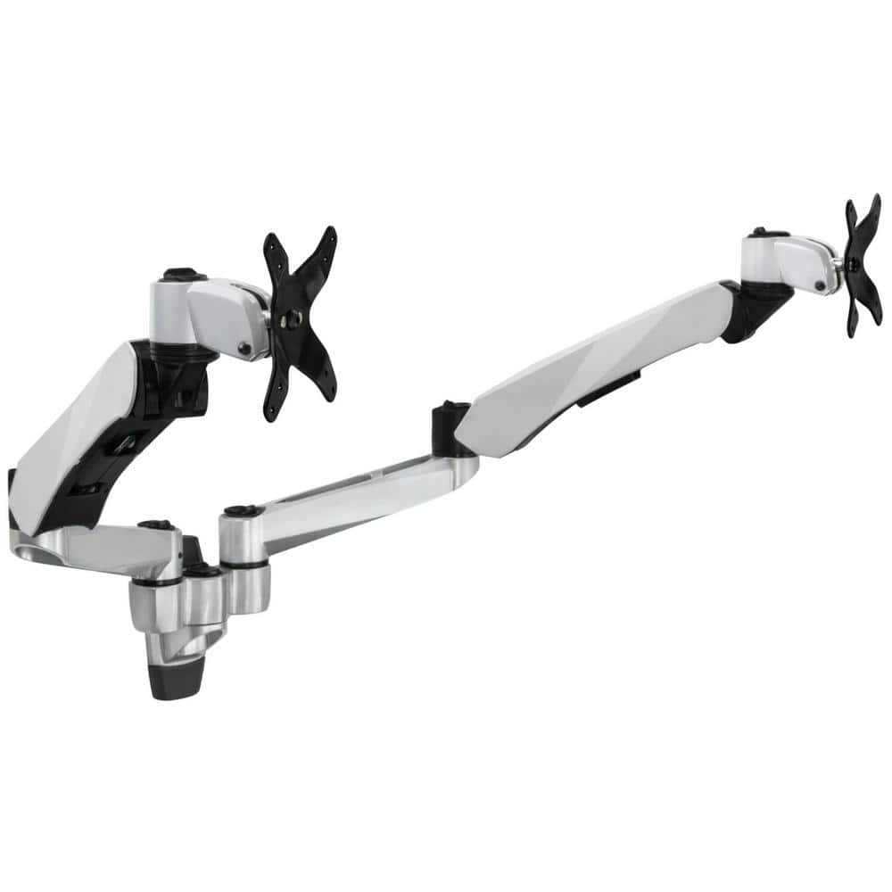 Dual Monitor Wall Mount, Height Adjustable, Compatible with screens up to 27 inches, Silver price history on PriceWatchPro