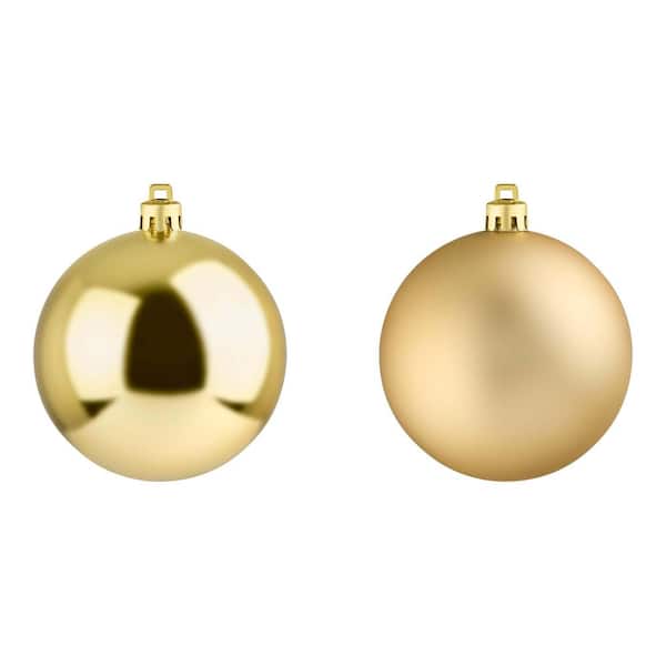 24-Piece Gold Shatter-Resistant Ornaments