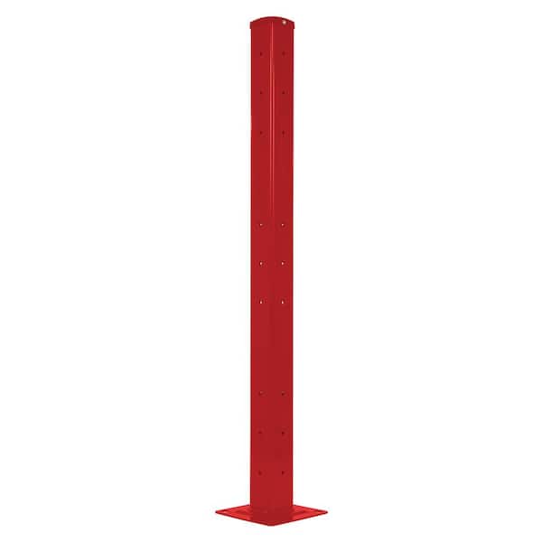 Unbranded Rigid Bolt-On Style Red Guard Rail Tube Post