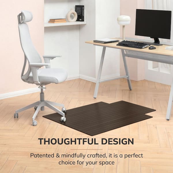 Anji Mountain Espresso 48 in. x 36 in. Indoor Bamboo Chair Mat