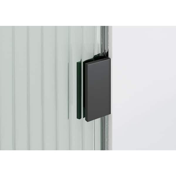 Glass Warehouse GW-SFP-31-MB Frameless Shower Door-Single Fied Panel with Enduroshield  Glass-Coating, 78” x 31, Matt Black 