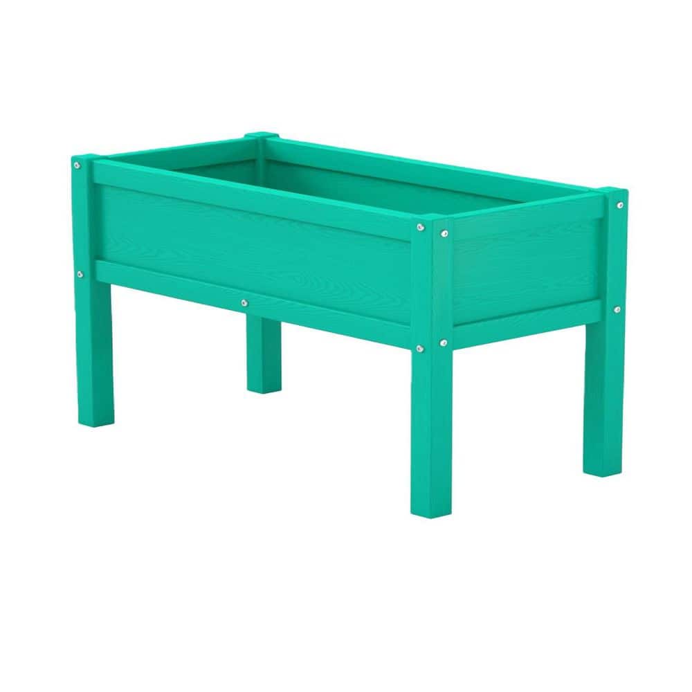 Outdoor All-Weather Aruba HDPE Raised Planter Box with Legs for Seeds Flower Vegetable (29.9 in. L x 14.2 in. W) price history on PriceWatchPro