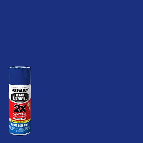 Rust-Oleum Automotive 12 oz. Acrylic Enamel 2X Gloss Deep Blue Spray ...