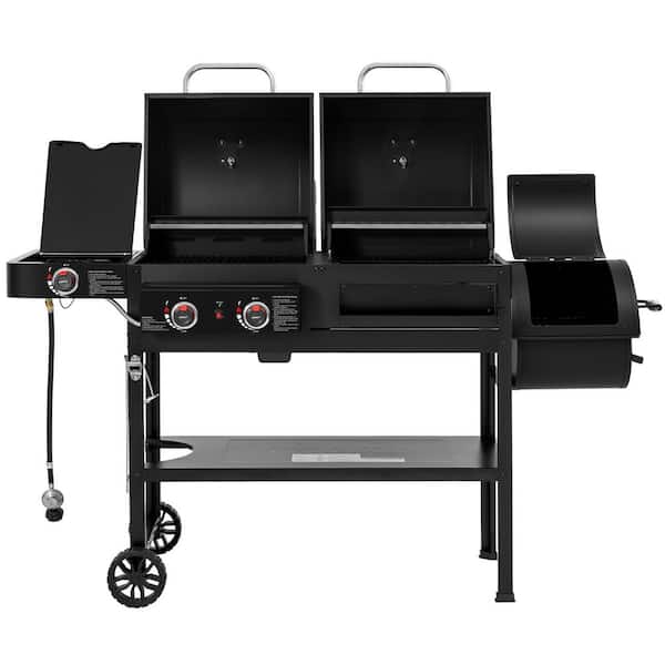 Royal Gourmet 2-Burner Propane Gas and Charcoal Combo Grill with