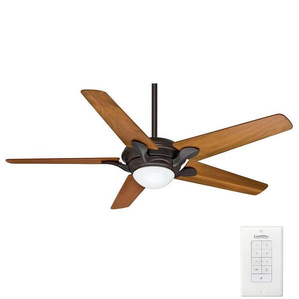 Casablanca Bel Air 56 in. Indoor Brushed Cocoa Bronze Ceiling Fan With Wall Control