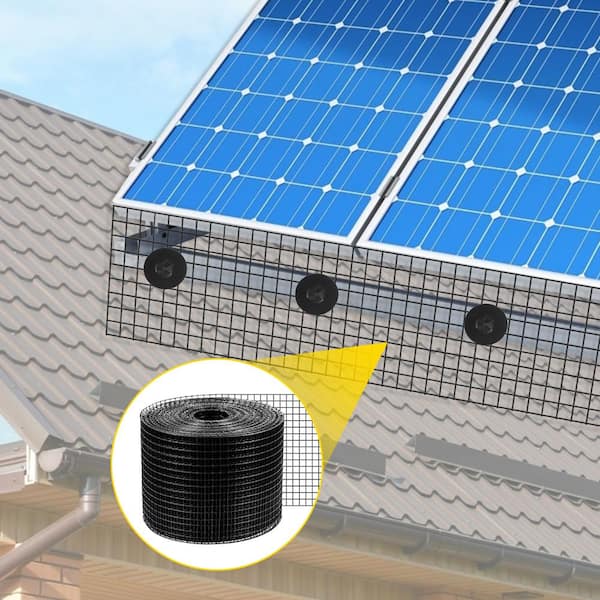 Solar Panel Bird Wire 6 in. x 98 ft. Critter Guard Roll Kit Removable Steel Solar Panel Guard with Fasteners