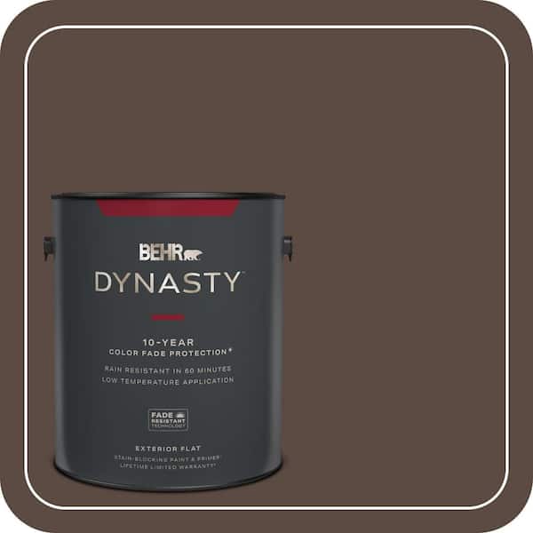 BEHR DYNASTY 1 gal. #PMD-91 Iced Espresso Flat Exterior Stain-Blocking Paint & Primer