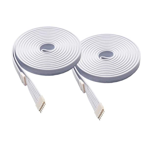 LITCESSORY Extension Cable for Philips Wiz LED Light Strips (10 ft., 2-Pack, White)