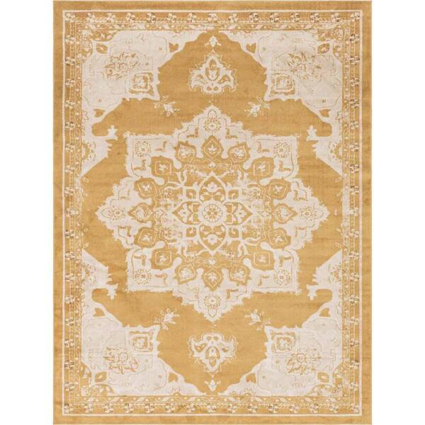 Unique Loom Utopia Helios Yellow 9' 0 x 12' 2 Area Rug