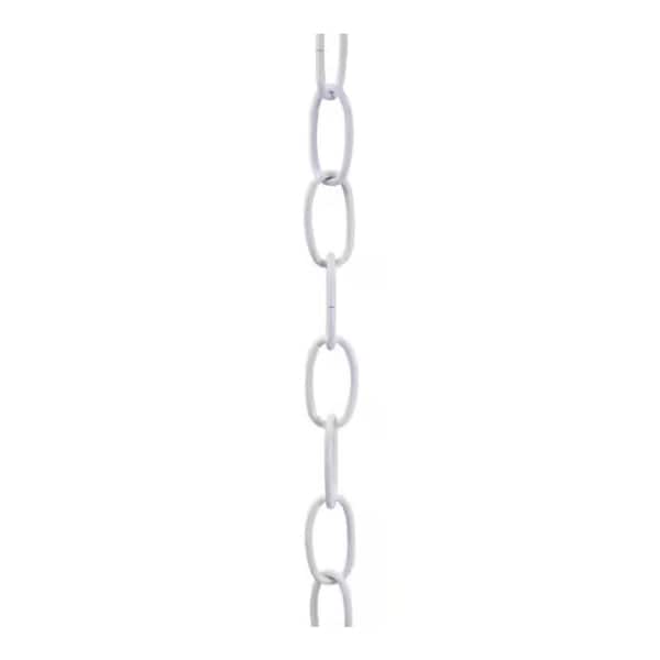3 ft. 11-Gauge White Chain for Hanging Pendant Lights, Chandeliers, and Swag Lights