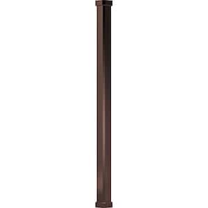 9' x 5-1/2" Endura-Aluminum Craftsman Style Column, Square Shaft (Load-Bearing 20,000 LBS), Non-Tapered, Textured Bronze