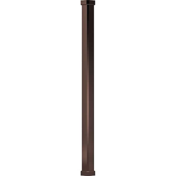 AFCO 9' x 5-1/2" Endura-Aluminum Craftsman Style Column, Square Shaft (Load-Bearing 20,000 LBS), Non-Tapered, Textured Bronze