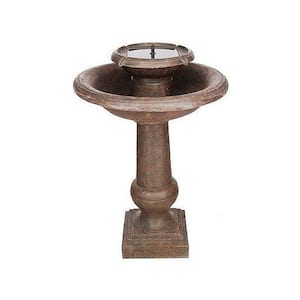 Chatsworth Antique Bronze Two-Tier Solar on Demand Fountain