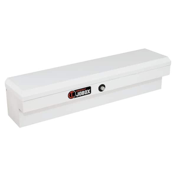 Crescent Jobox 58-1/2 in. White Steel Pushbutton Gear-Lock™ Innerside Top Mount Truck Tool Box with Mounting Kit