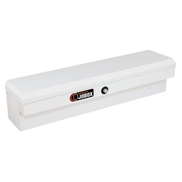 Jobox 58 12 In White Steel Pushbutton Gear Lock™ Innerside Top Mount Truck Tool Box With 