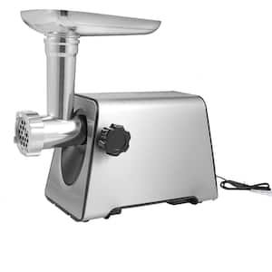 600 W Silver Electric Heavy Duty Stainless Steel Meat Mincer with 3 Grinder Plates