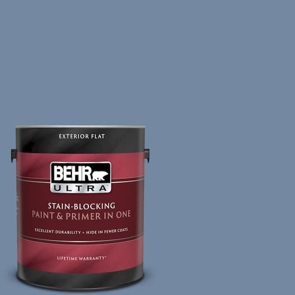 BEHR ULTRA 1 gal. #UL240-18 Hilo Bay Flat Exterior Paint and Primer in One