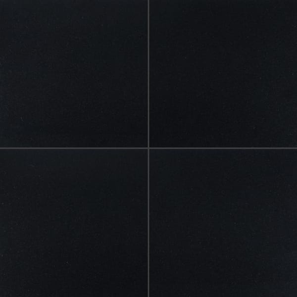 MSI Absolute Black 12 in. x 12 in. Honed Granite Floor and Wall Tile (10 sq. ft./Case)