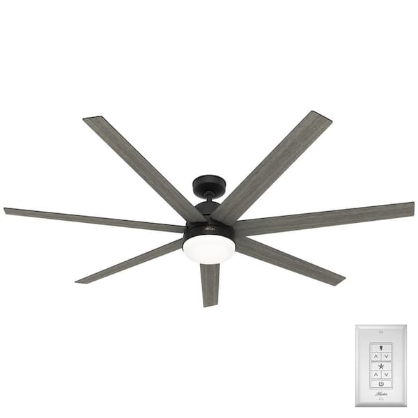 Hunter Phenomenon 70 in. Indoor Matte Black Smart Ceiling Fan with Remote and Light Kit