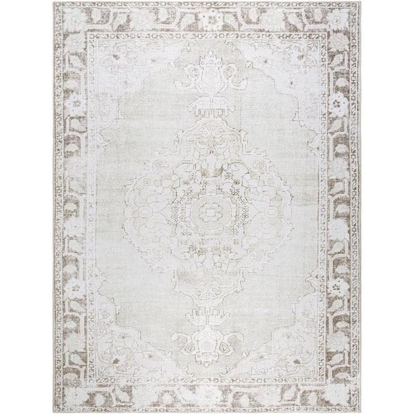 Livabliss Our PNW Home Rainier Light Gray Traditional 9 ft. x 12 ft. Indoor Machine-Washable Area Rug