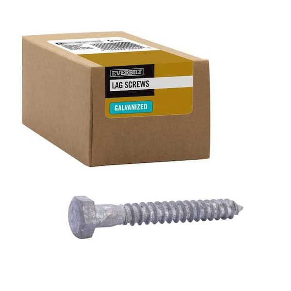 Everbilt 5/16 in. x 2-1/2 in. Hex Galvanized Lag Screw (25-Pack)