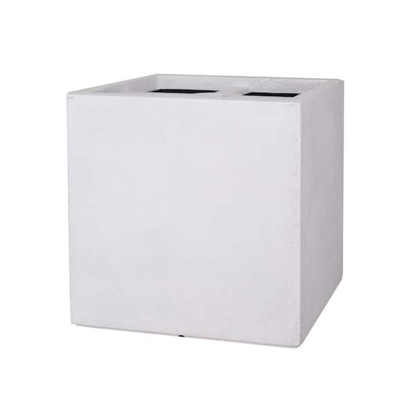 MPG 18.125 in. H Square Patio Umbrella Base in Medium White