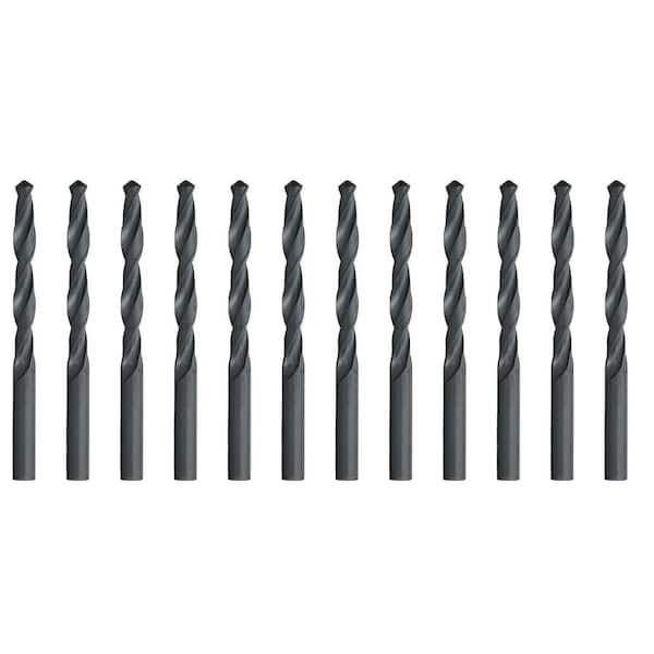 #19 High Speed Steel Premium General Purpose Black Oxide Black Oxide Twist Drill Bit (12-Pack)