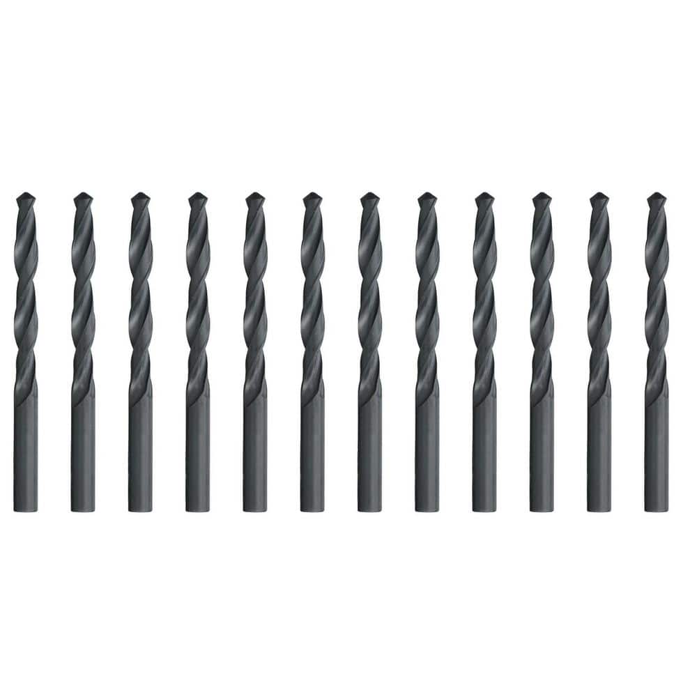 Urjumpea 36mm Small Shank Drill Black Oxide Finish,1/2 Inch Parallel Shank Drill,High-Speed Steel Black Twists Drill
