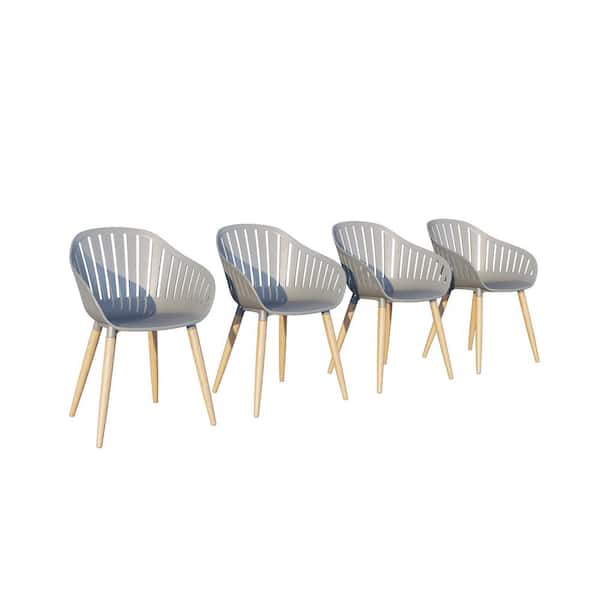 Amazonia Arlington Teak Finish Solid Wood Outdoor Dining Chair (4-Pack)